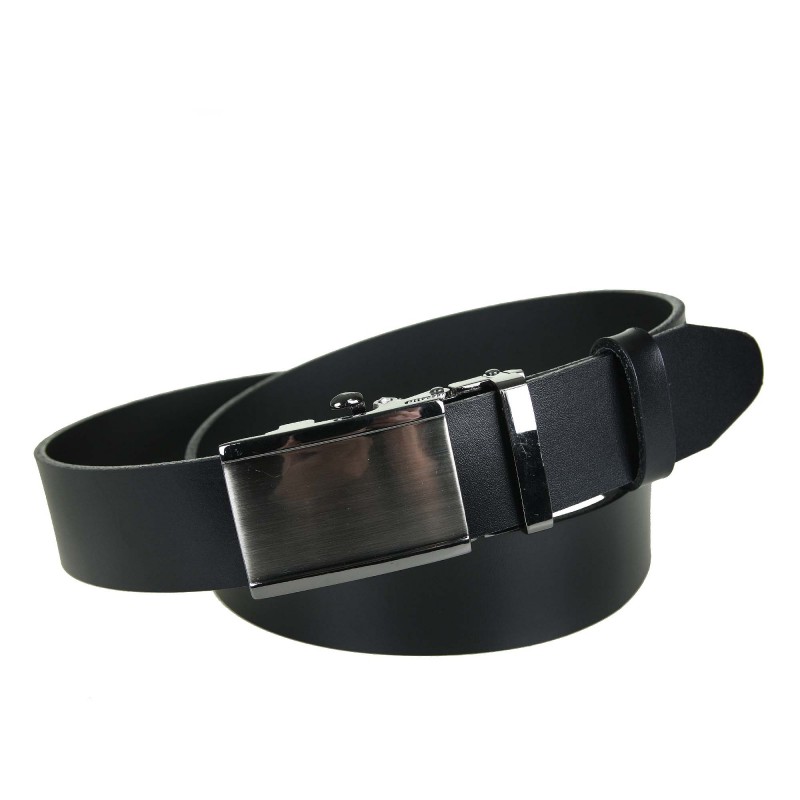 Men's leather belt MPAA5-35 BLACK