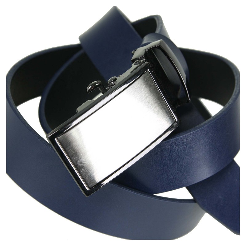 Men's leather belt MPAA6-30 NAVY
