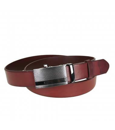 Men's leather belt PAM853-35 BORDO
