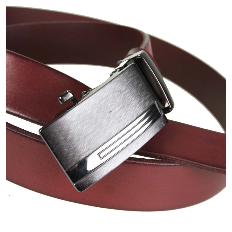 Men's leather belt PAM853-35 BORDO