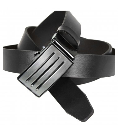 Men's leather belt MPAA30-30 BLACK automatic