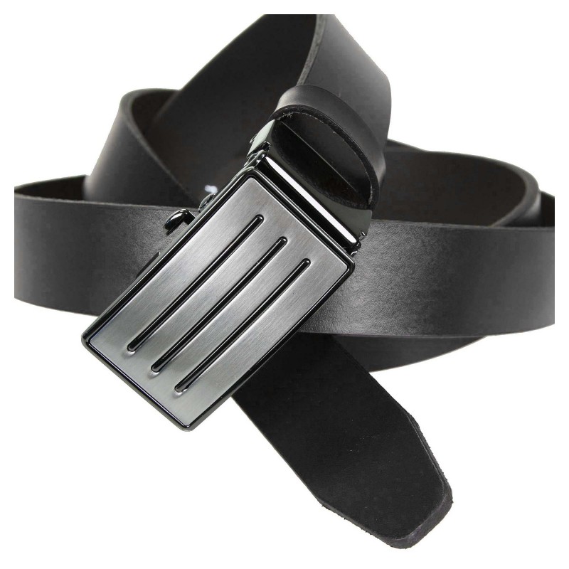 Men's leather belt MPAA30-30 BLACK automatic