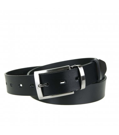 Men's leather belt MPA035-35 BLACK