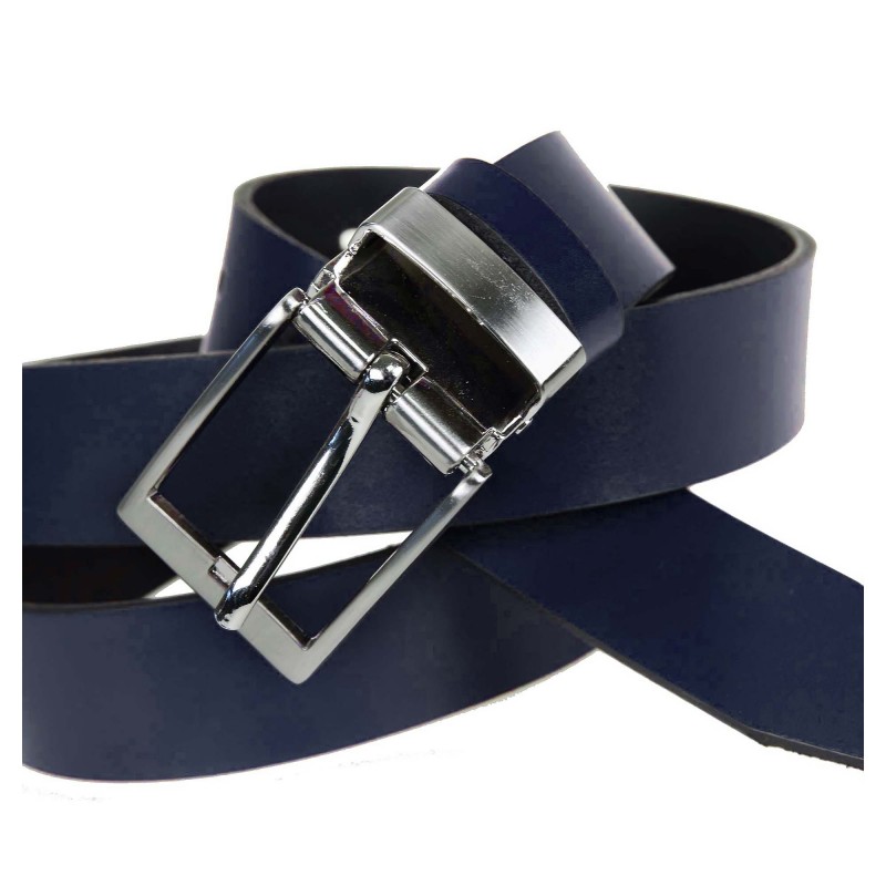 Men's leather belt MPA009-30 NAVY