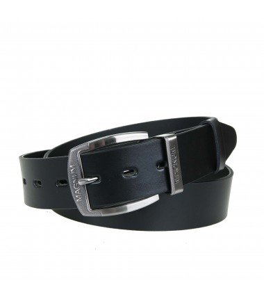 Men's leather belt MPA28-40 BLACK