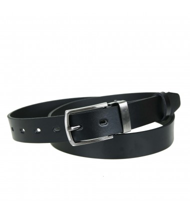Men's leather belt MPA29-30 BLACK