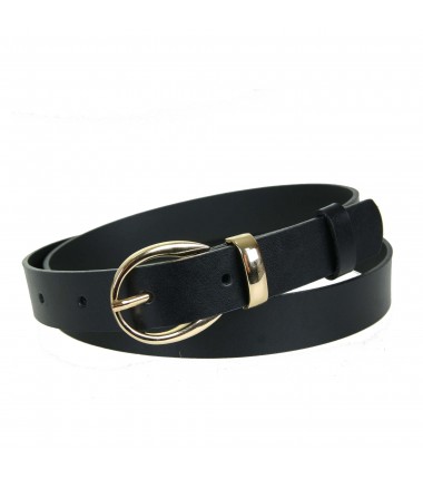 Women's belt PA641-A-30 BLACK leather