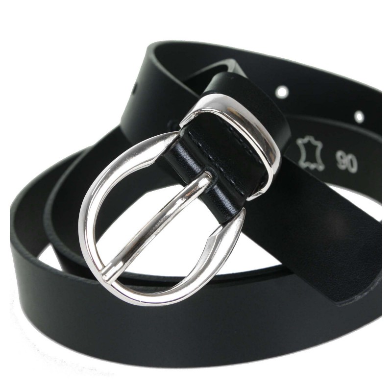 Women's belt PA641-30 BLACK leather
