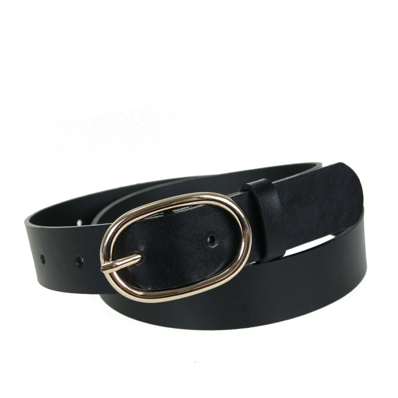 Women's belt PA1014-A-30 BLACK leather