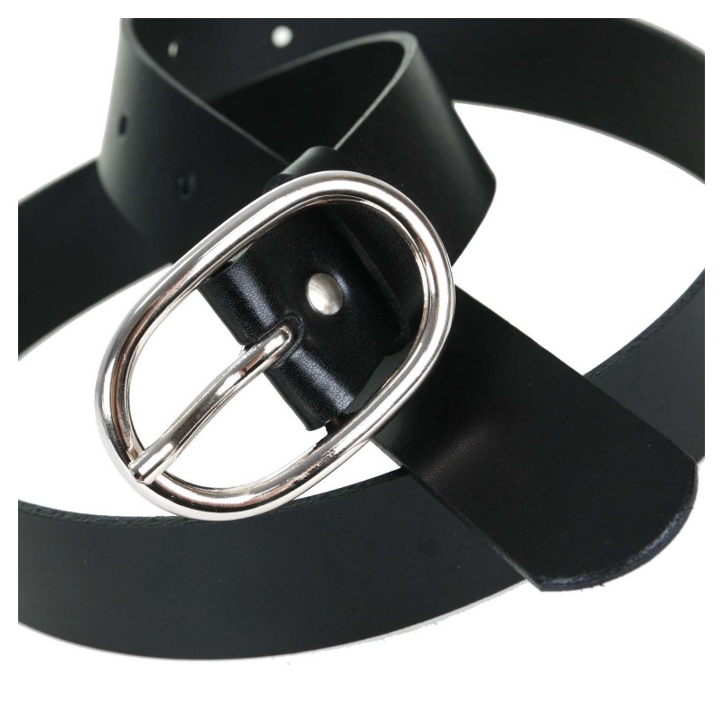 Women's belt PA1014-30 BLACK leather