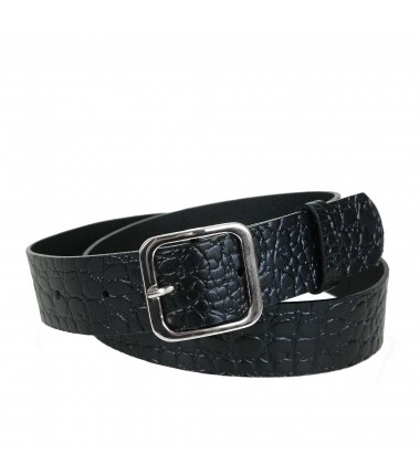 Women's belt PA657-30 BLACK ZW croco leather