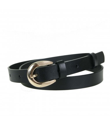 Women's belt PA1005-A-2 BLACK leather