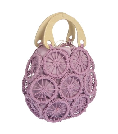 Round woven handbag LG18-164 CESILY