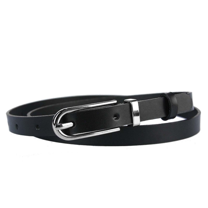Women's belt PA458-15 BLACK leather