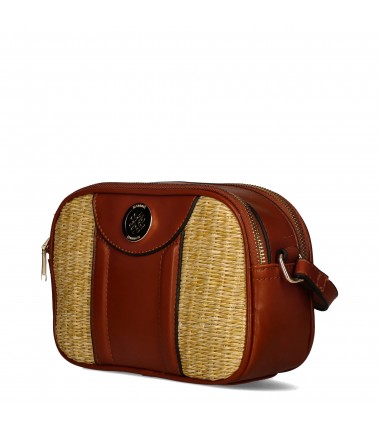 Handbag 175023WL with natural weaving Monnari