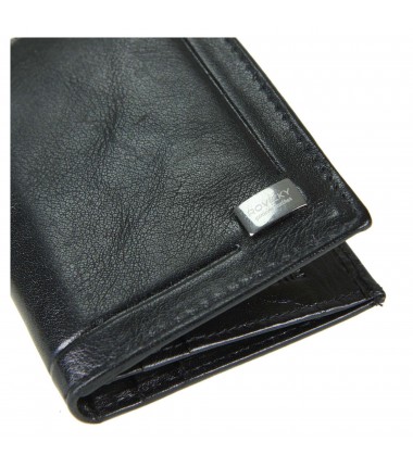 Wallet CPR-039-BAR BLACK ROVICKY made of genuine leather.