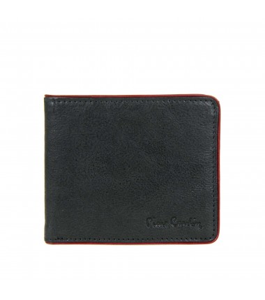 Wallet TILAK05TOMBLE8824 BLACK+RED Pierre Cardin Natural Leather