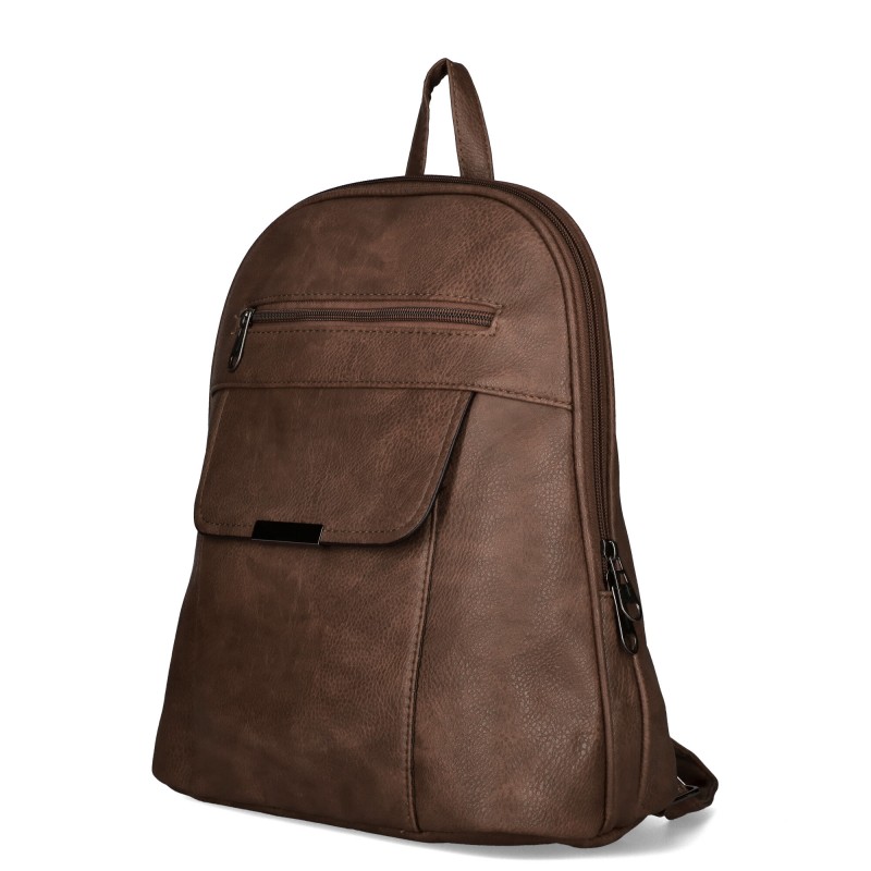 Classic city backpack ELISA 1671 Eco-leather