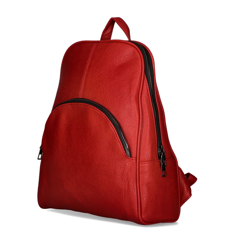 Classic city backpack HERISSON 1402M318 Eco-leather