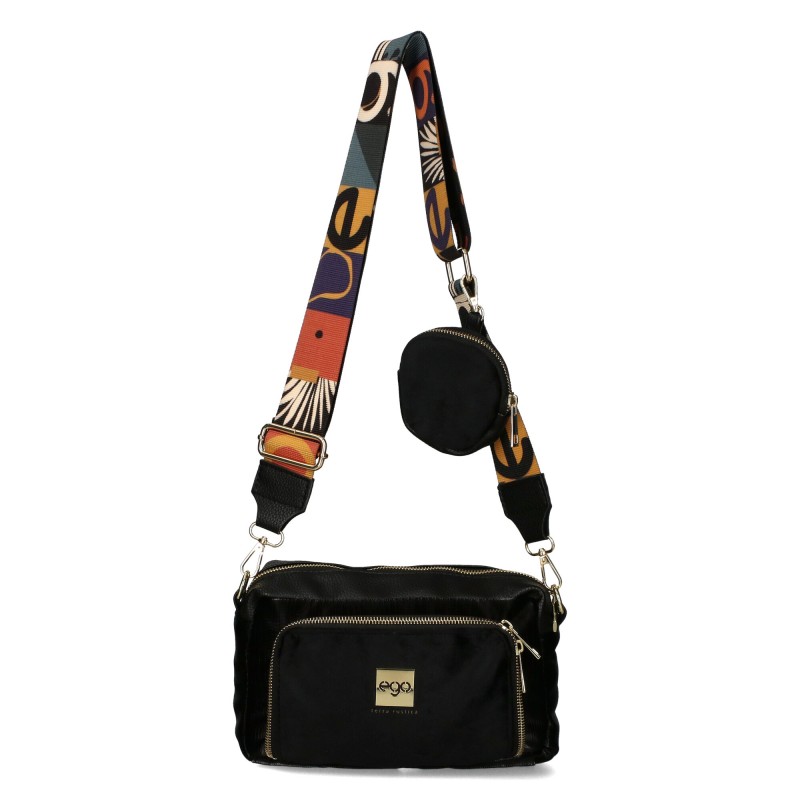 Handbag with a suede pocket 22219 F13 23JZ EGO