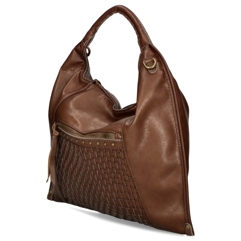Handbag 6666-2 DAVID JONES with a zipped pocket in the front