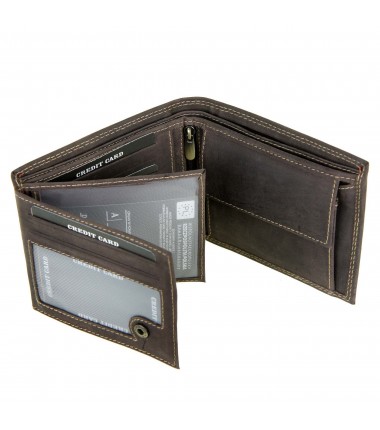 Men's wallet N992-MHD-H made of natural leather