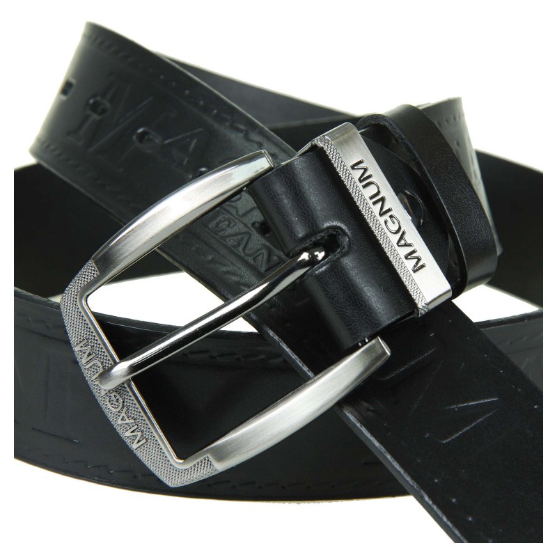 Men's leather belt MPA31-40 BLACK