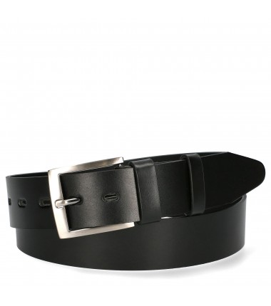 Men's leather belt PT0007-40 BLACK