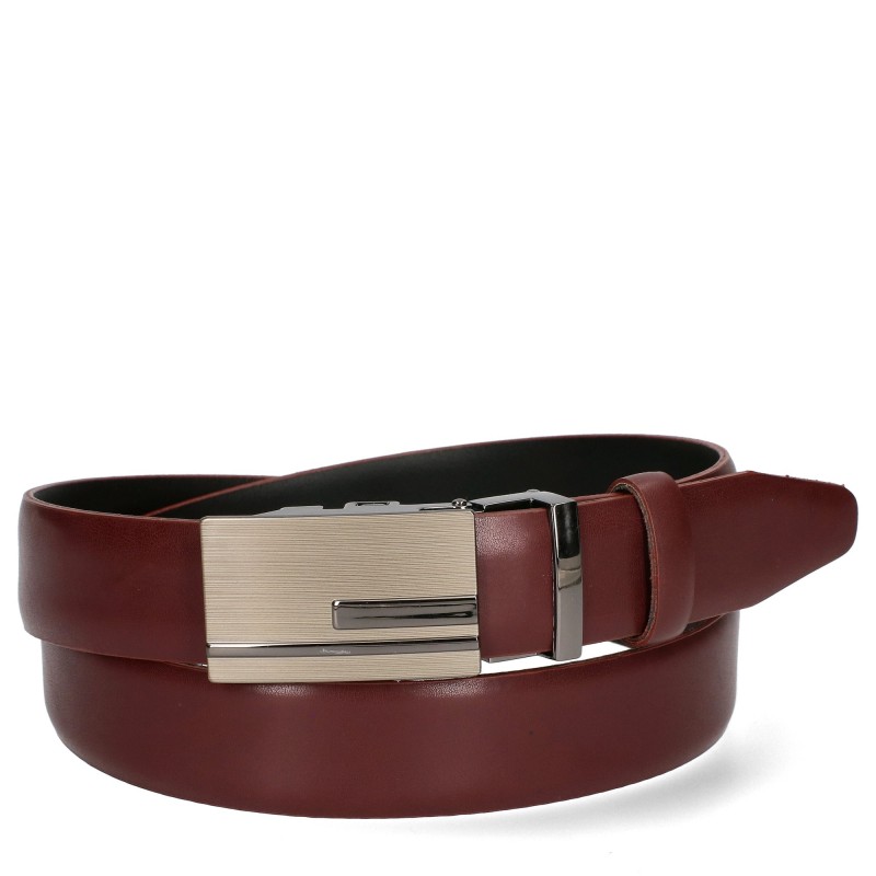 Men's leather belt MPA045-3 BORDO AUTOMATIC