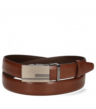 Men's leather belt MPA045-3 BROWN AUTOMATIC