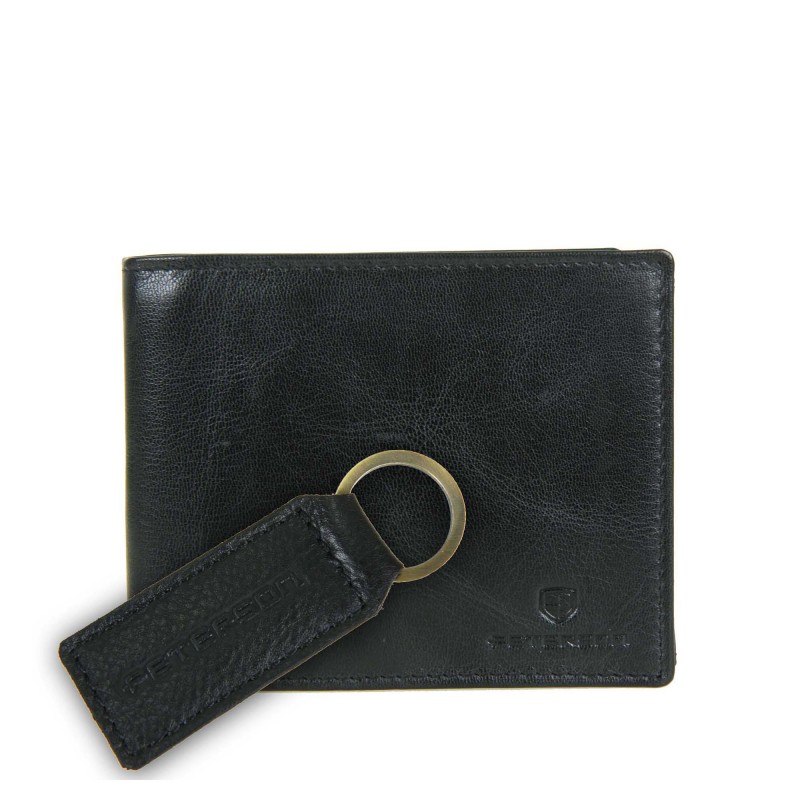 Men's wallet + keychain set PTN SET-M-N992-GVT Peterson