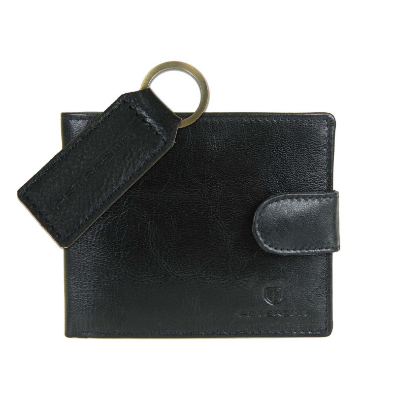 Men's wallet + keychain set PTN SET-M-N994L-GVT Peterson