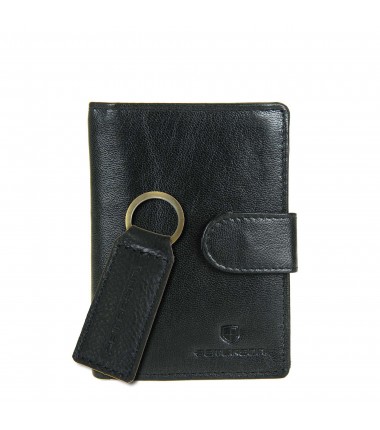 Men's wallet + keychain set PTN SET-M-1542L-GVT Peterson