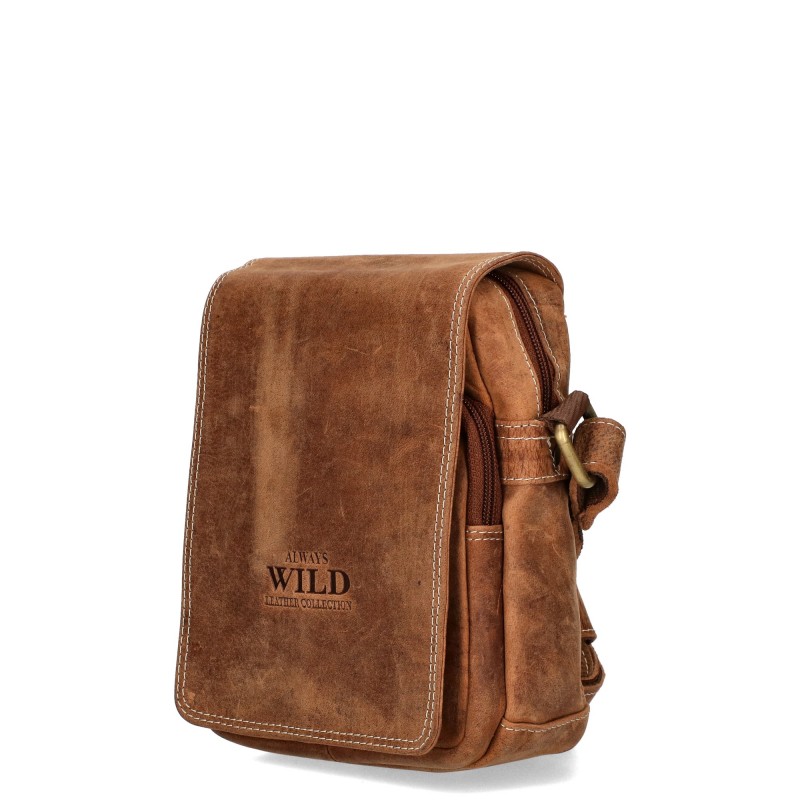 Men's leather bag 250591-MH WILD