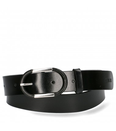 Women's leather belt II675013 BLACK BIG STAR
