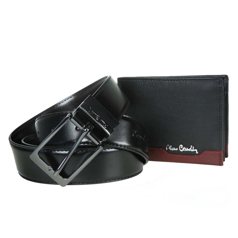 Gift set double-sided belt + wallet ZG-79 Pierre Cardin