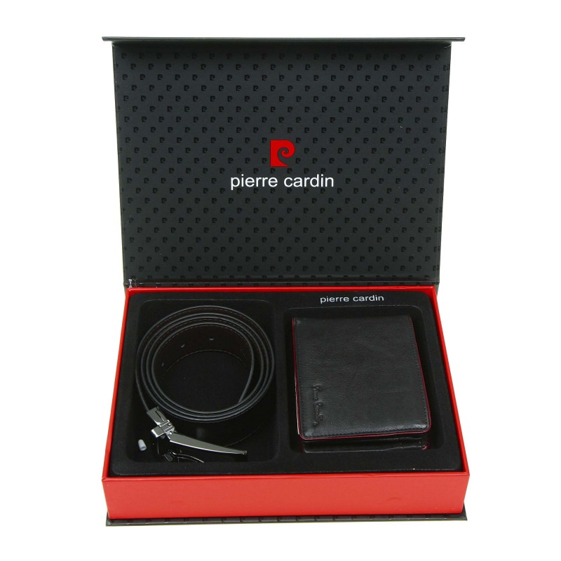 Gift set double-sided belt + wallet ZG-78 Pierre Cardin