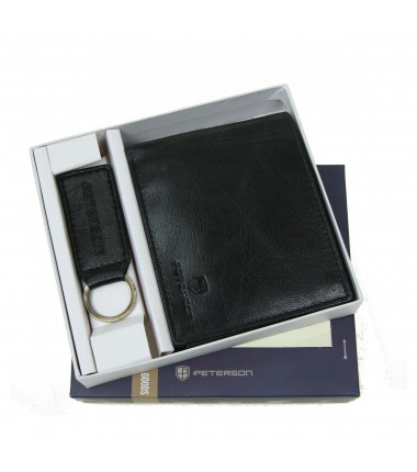 Men's wallet + keychain set PTN SET-M-1549-GVT Peterson