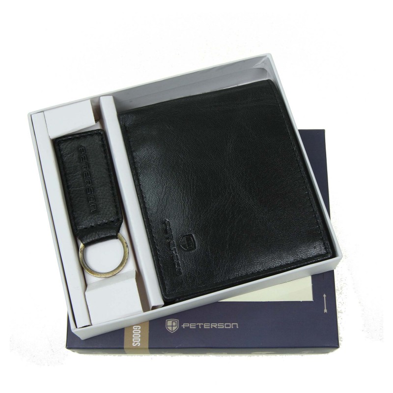 Men's wallet + keychain set PTN SET-M-1549-GVT Peterson