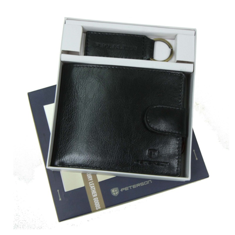 Men's wallet + keychain set PTN SET-M-N994L-GVT Peterson