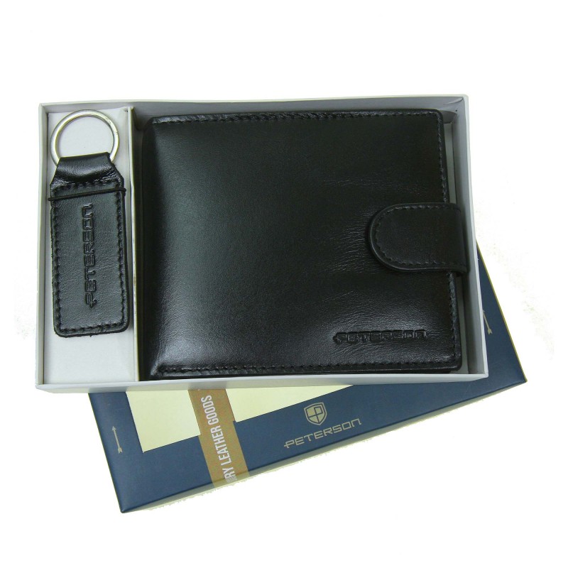 Men's wallet + keychain set PTN SET-M-N992L-KCS Peterson