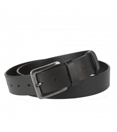 Men's leather belt RPM-36-PUM BLACK ROVICKY