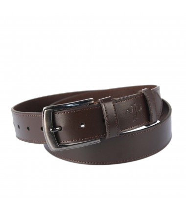 Men's leather belt RPM-24-PUM BROWN ROVICKY