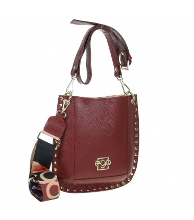 Leather handbag with studs ES-S0123 EGO PROMO