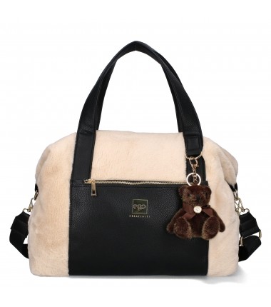 Large handbag 23122 F23 23JZ EGO with a teddy bear