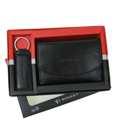 Set of women's wallet + keychain R-ZD604BG Rovicky