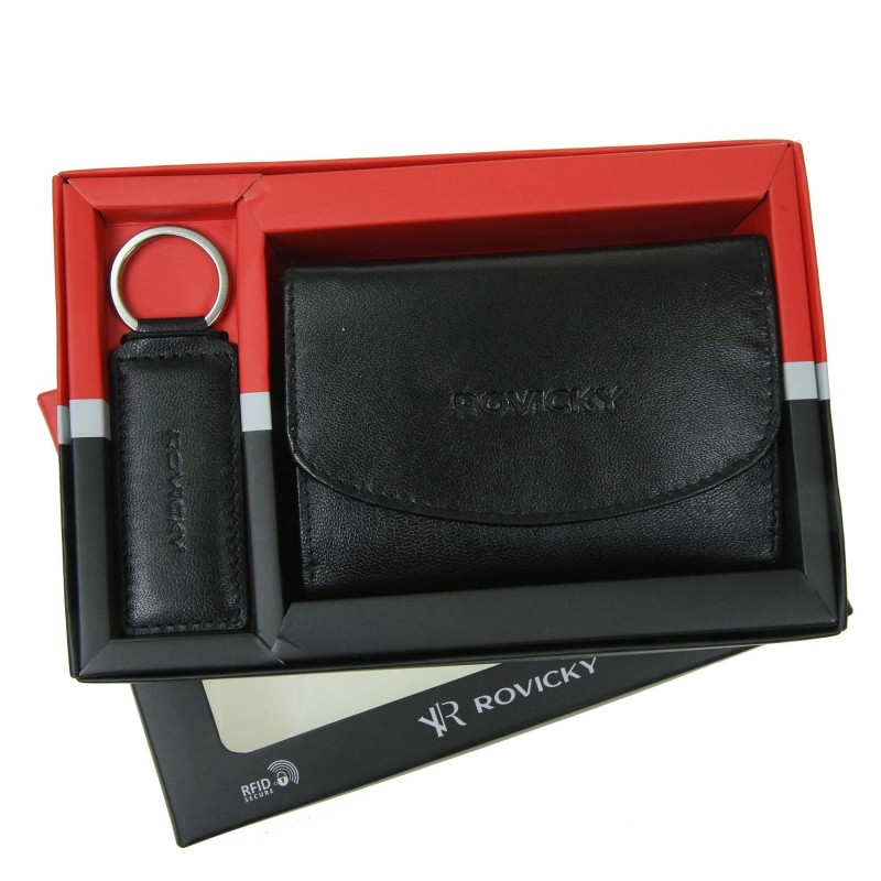 Set dámska peňaženka + kľúčenka R-ZD604BF Rovicky