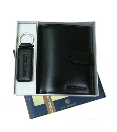 Men's wallet + keychain set PTN SET-M-N4L-KCS Peterson