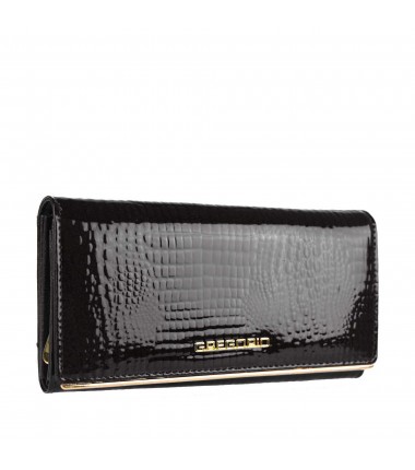 Women's lacquered wallet SLL106 GREGORIO croco