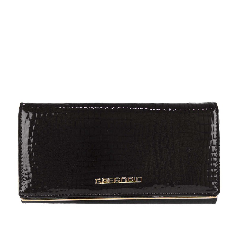 Women's lacquered wallet SLL106 GREGORIO croco